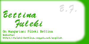 bettina fuleki business card